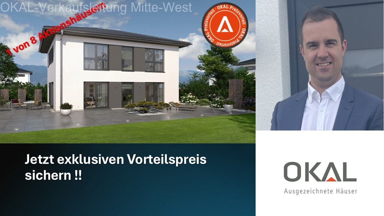 MODERNES WOHNHAUS MIT ELEGANTEM WALMDACH - Malervorbereitet auf Ihrem Grundstück MODERNES WOHNHAUS MIT ELEGANTEM WALMDACH - Malervorbereitet auf Ihrem Grundstück