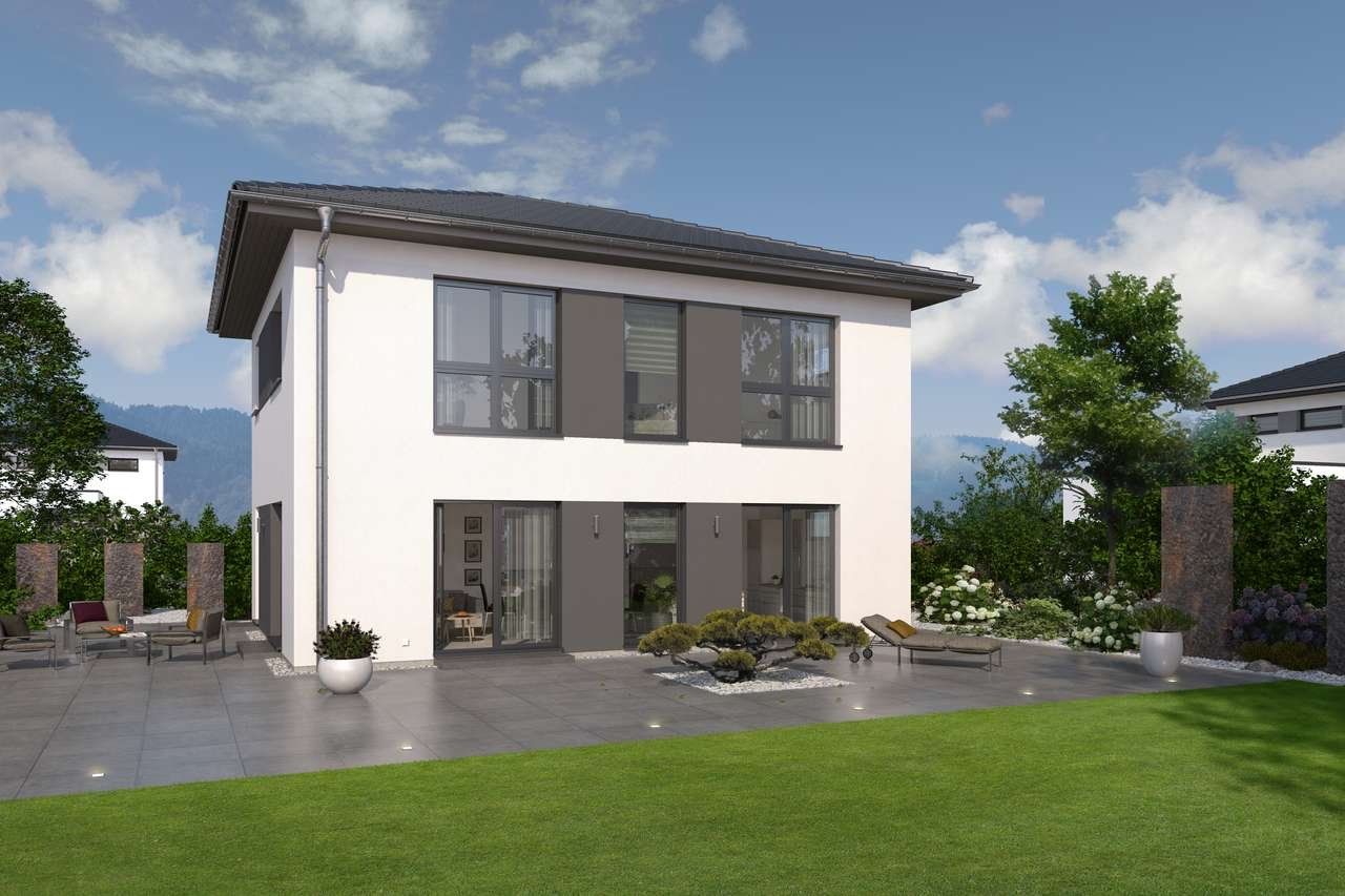 Unsere Stadtvilla-Modernes Wohnen unter elegantem Walmdach Unsere Stadtvilla-Modernes Wohnen unter elegantem Walmdach
