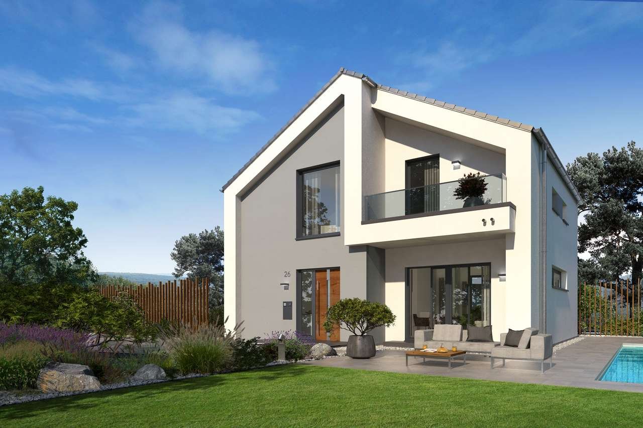 Einfamilienhaus mit modernem Designanspruch Einfamilienhaus mit modernem Designanspruch