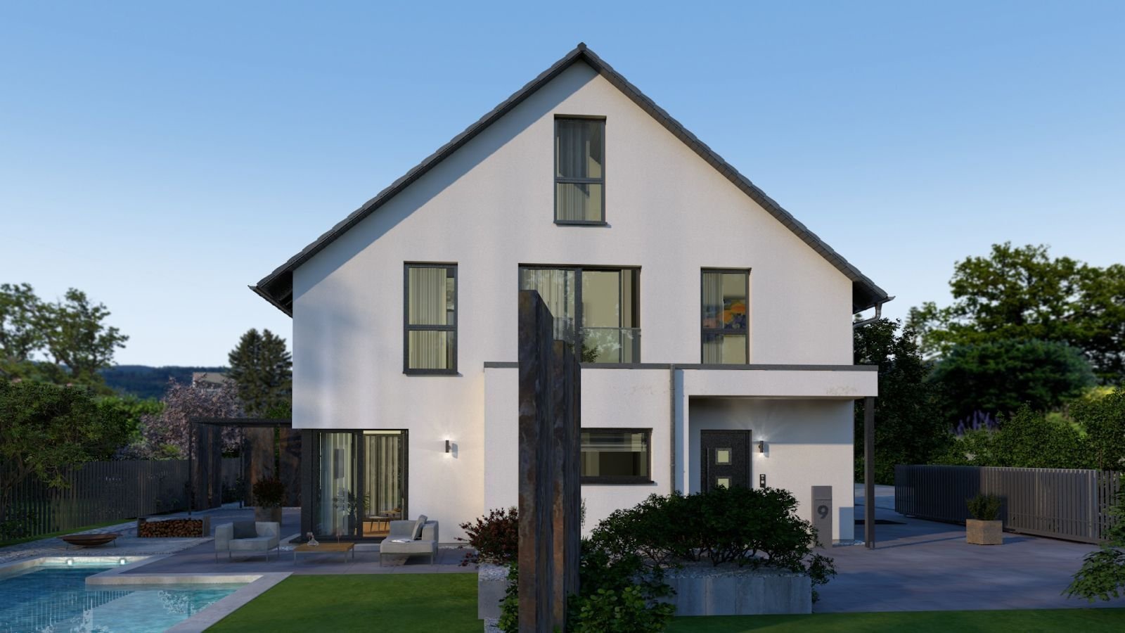 DOPPELHAUSHLÄFTE ALS EIN ARCHITEKTONISCH AUSGEREIFTES UND FUNKTIONELLES HAUS DOPPELHAUSHLÄFTE ALS EIN ARCHITEKTONISCH AUSGEREIFTES UND FUNKTIONELLES HAUS