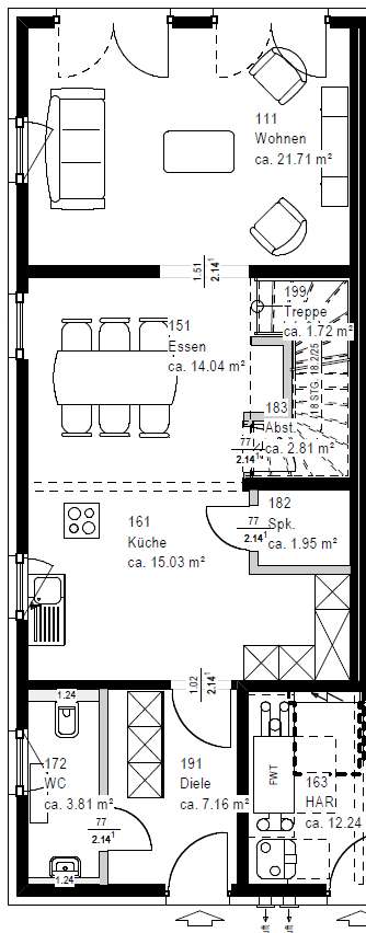 Grundriss DH15 EG